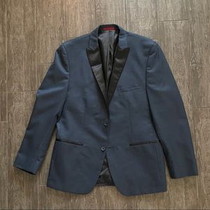 Alfani Slim Fit blue & black breasted tuxedo jacket